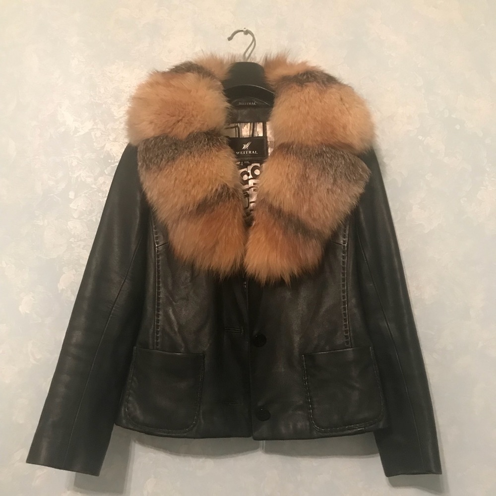 Exclusive Leather Fox Fur Jacket